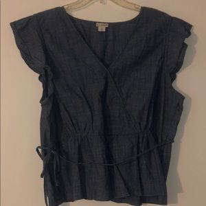 Jcrew denim chambray top
